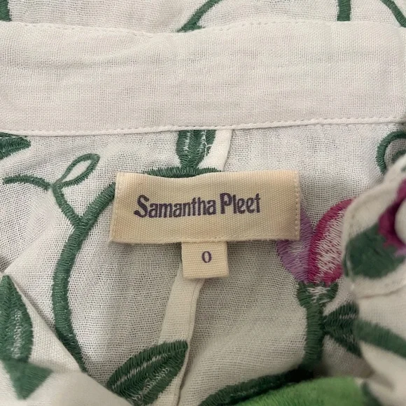 Samantha Pleet White Floral Button Down Shirt - Picture 3 of 4